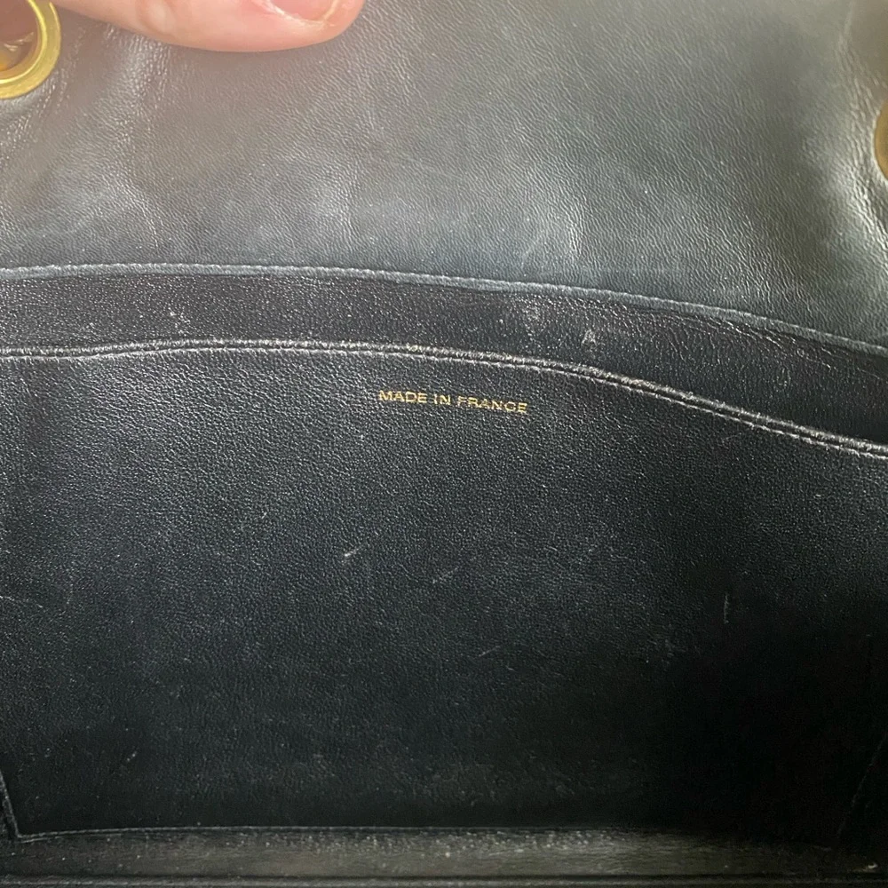 Chanel Black Lambskin Quilted Large Tote Bag with Gold Chain & Leather Handles